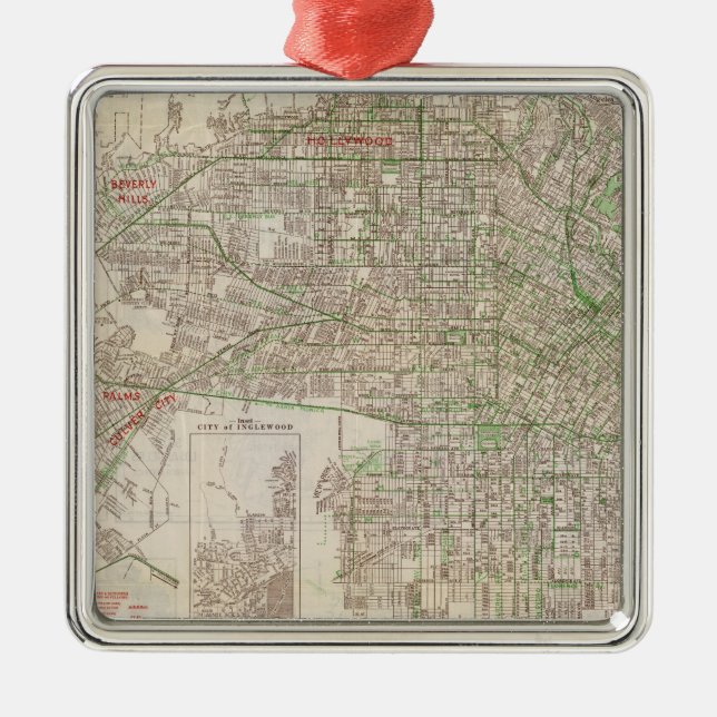 Los Angeles, Kalifornien 2 Ornament Aus Metall (Vorne)