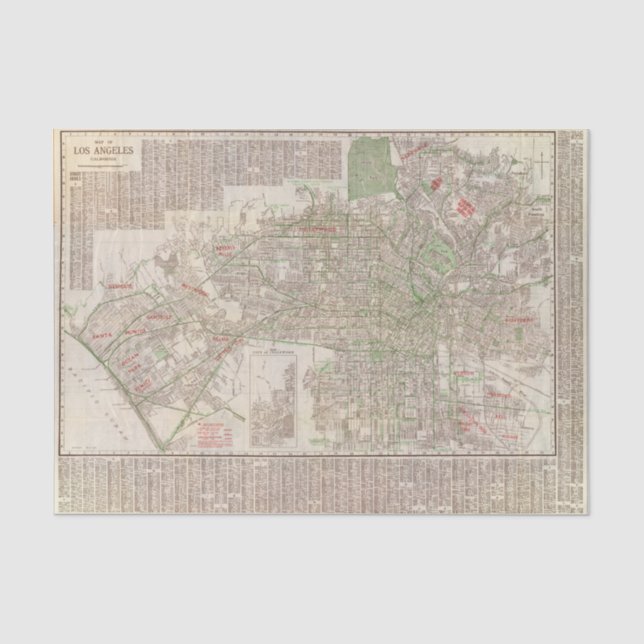 Los Angeles, Kalifornien 2 Seidenpapier (Vorderseite)