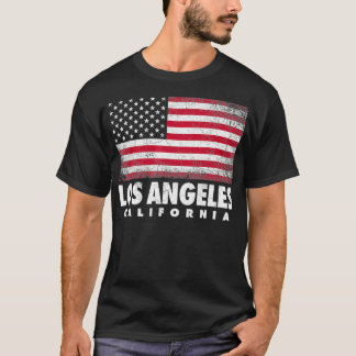 Los Angeles Kalifornien 4. Juli Amerikanische Flag T-Shirt