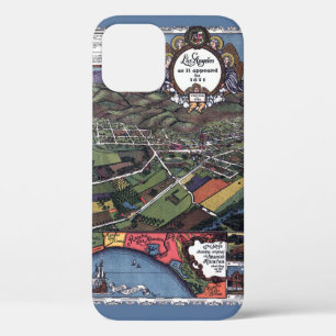 Los Angeles, Kalifornien, Antike Luftstadtkarte Case-Mate iPhone Hülle