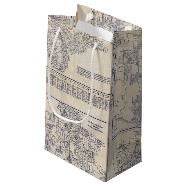 Los Angeles, Kalifornien Kleine Geschenktüte (Rückseite Schrägansicht)