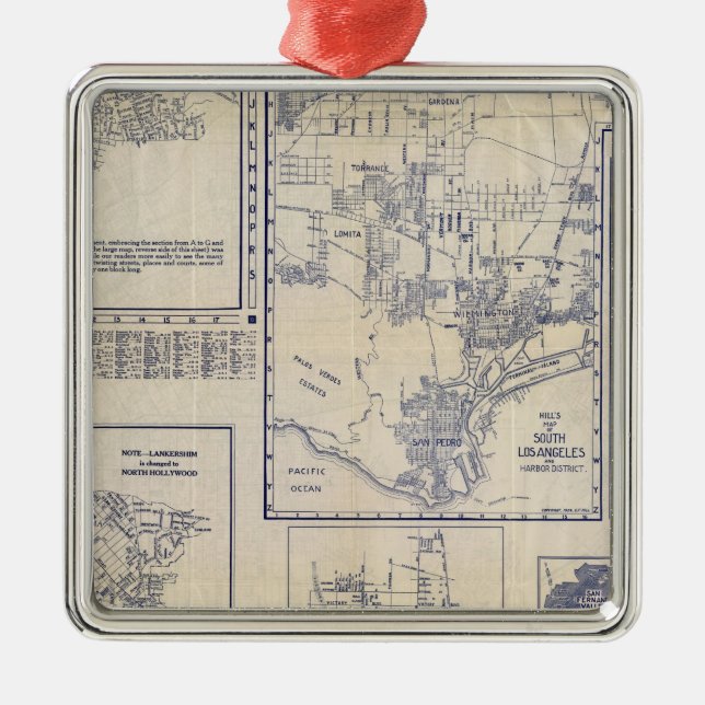 Los Angeles, Kalifornien Ornament Aus Metall (Vorne)