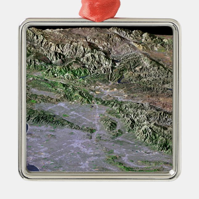 Los Angeles, Kalifornien Ornament Aus Metall (Vorne)