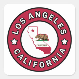 Los Angeles Kalifornien Quadratischer Aufkleber
