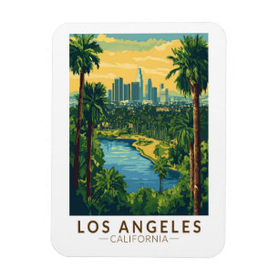 Los Angeles Kalifornien Reise Kunst Vintage Magnet