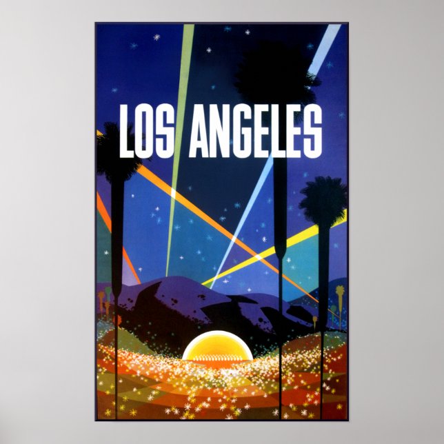 Los Angeles, Kalifornien, Reiseplakat. Poster (Vorne)