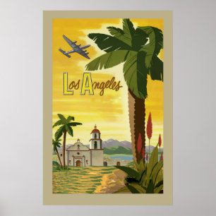 Los Angeles Kalifornien Retro Vintage Reise Poster