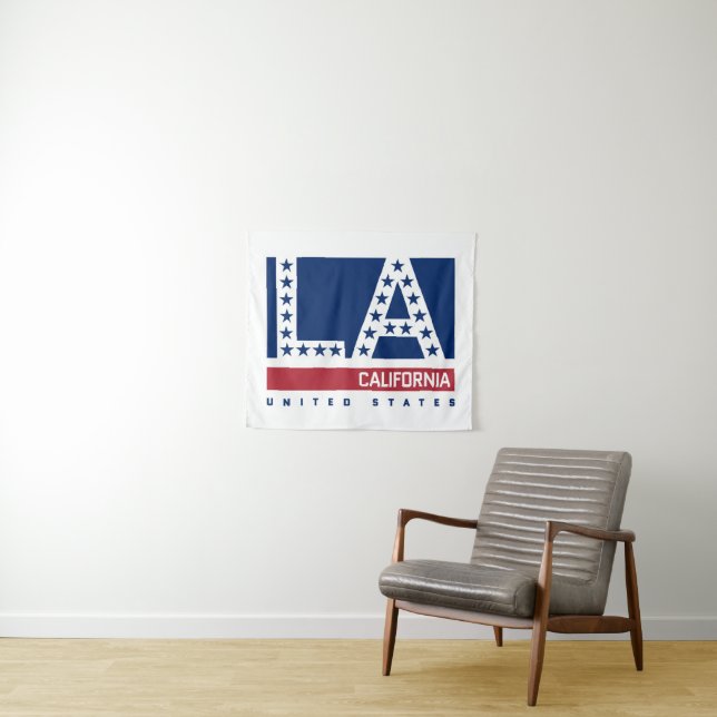 Los Angeles, Kalifornien | rote, weiße u. blaue Wandteppich (Beispiel (Horizontal))