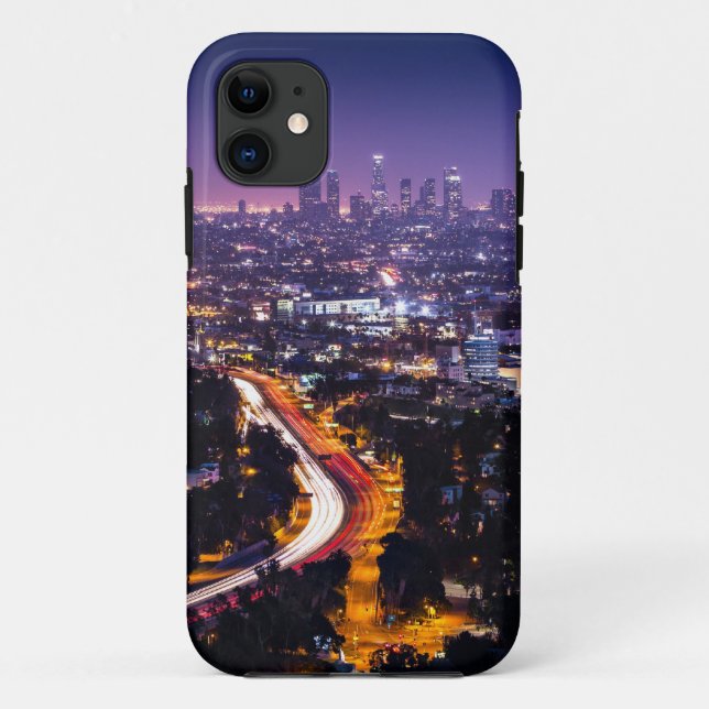 Los Angeles, Kalifornien-Skyline nachts Case-Mate iPhone Hülle (Rückseite)
