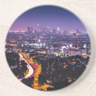 Los Angeles, Kalifornien-Skyline nachts Untersetzer