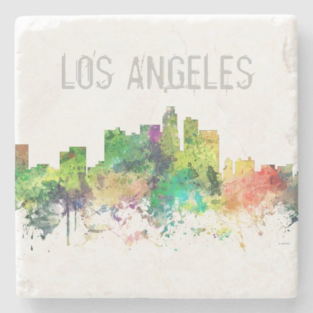 LOS ANGELES, KALIFORNIEN-SKYLINE-SP - STEINUNTERSETZER (Vorderseite)