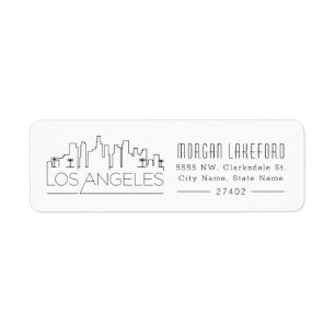 Los Angeles, Kalifornien, stilisierte Skyline  