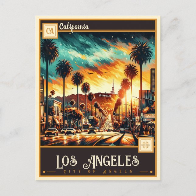 Los Angeles, Kalifornien | VINTAG Postkarte (Vorderseite)