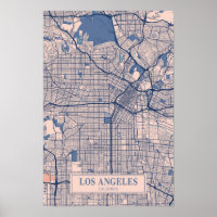 Los Angeles Kalifornien Windige Stadt Karte Reise
