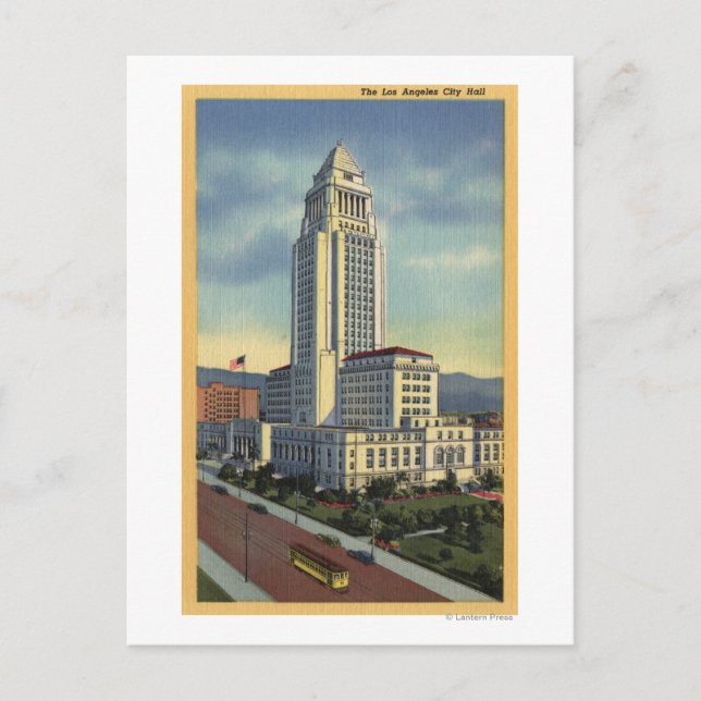 Los Angeles, KalifornienAussicht auf das Rathaus Postkarte (Vorderseite)