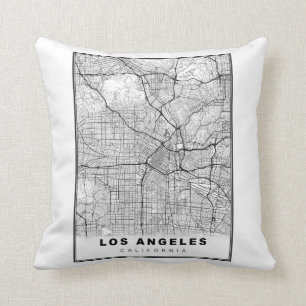 Los Angeles Karte Kissen
