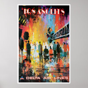 Los Angeles Kunst Kalifornien Reiseplakat Jack Poster