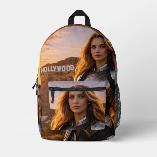 LOS ANGELES - LA BEDRUCKTER RUCKSACK (Vorderseite)