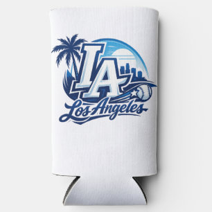 Los Angeles LA Blau-Weißes Stadtlogo Selters Dosenkühler