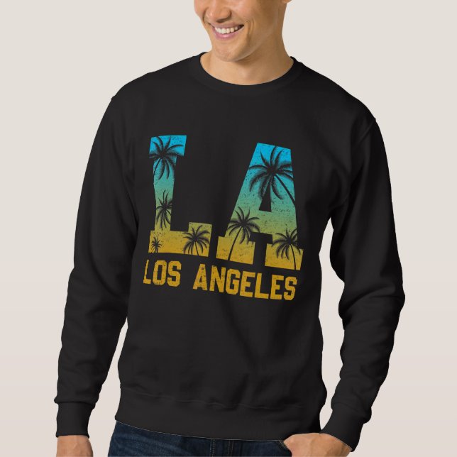 Los Angeles La California Men Retro Clothin Sweatshirt (Vorderseite)