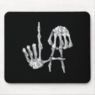 Los Angeles LA Handzeichen Lustiges Skelett Hallow Mousepad