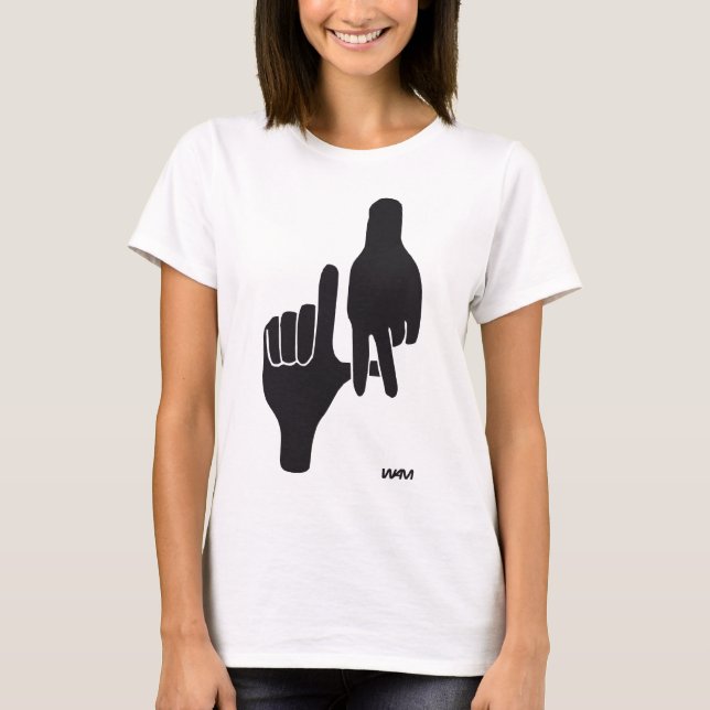 LOS ANGELES-LA-HANDzeichen T-Shirt (Vorderseite)