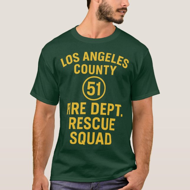 Los Angeles Landkreis Fire Dept 51 T-Shirt (Vorderseite)