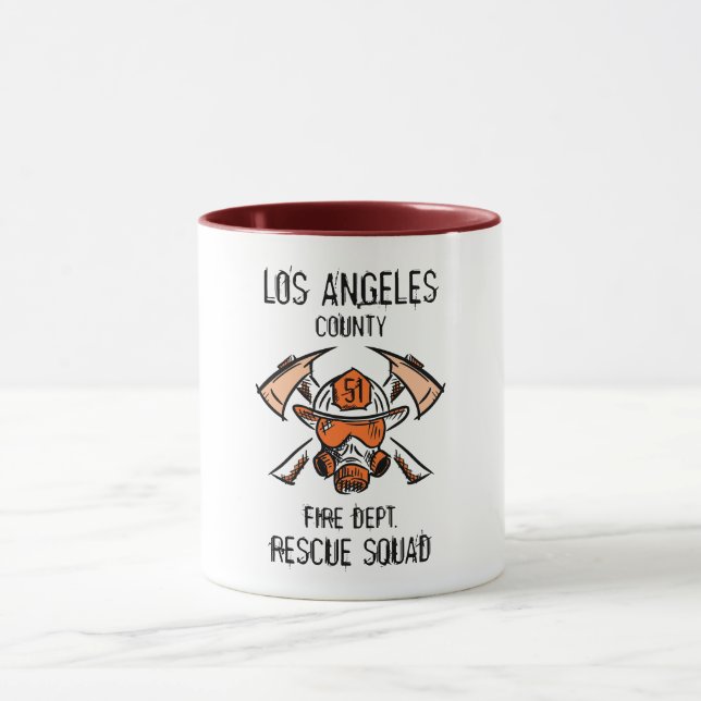 Los Angeles Landkreis Fire Dept. Rescue Squad 51 Tasse (Zentrum)