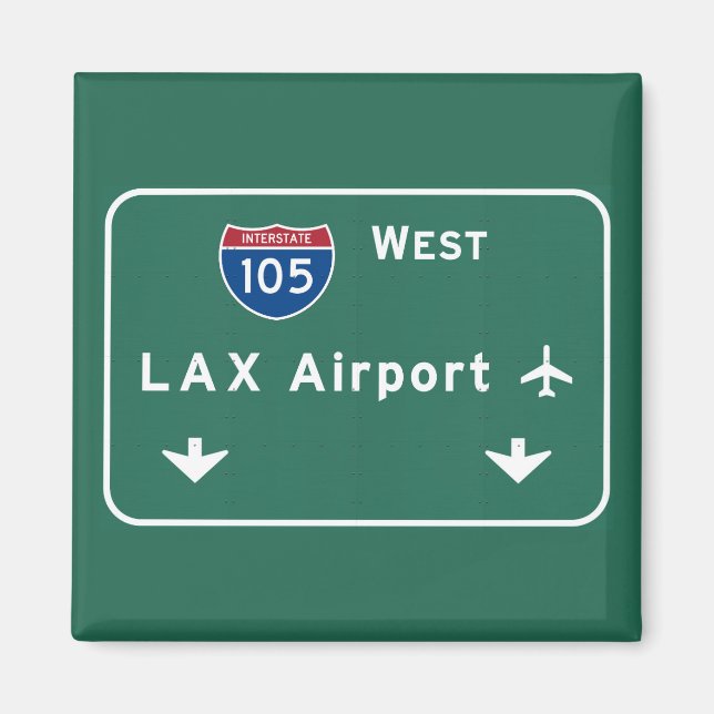 Los Angeles LAX Airport I-105 W Interstate Ca - Magnet (Vorne)