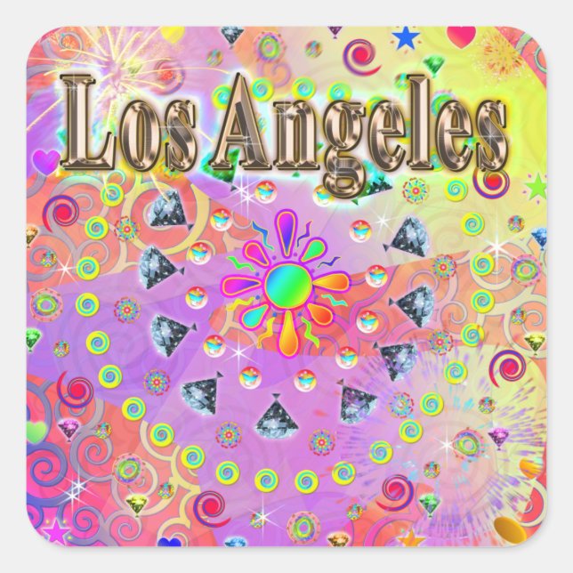Los Angeles Lucky Golden Sticker (Vorderseite)