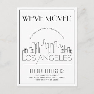 Los Angeles Modern Deco   Adressänderung Ankündigungspostkarte