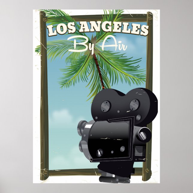 Los Angeles Movie Camera Reiseplakat Poster (Vorne)