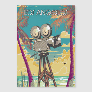 Los Angeles Movie Kamera Poster Magnetkarte