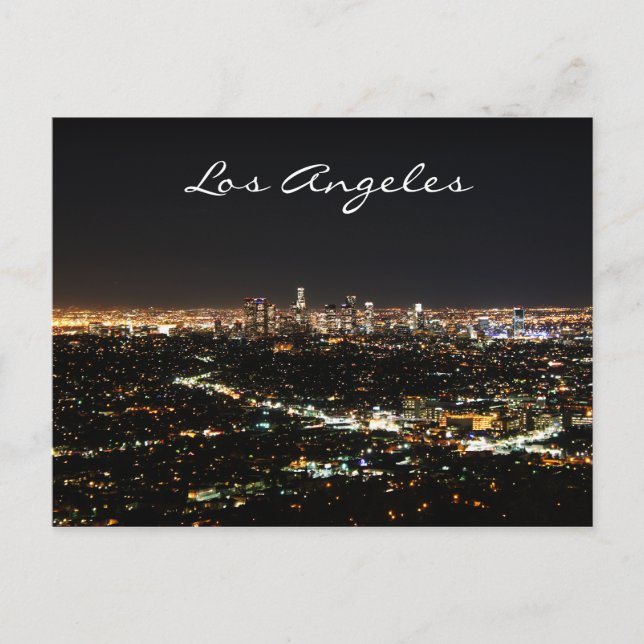 Los Angeles-Nachtpostkarte Postkarte (Vorderseite)