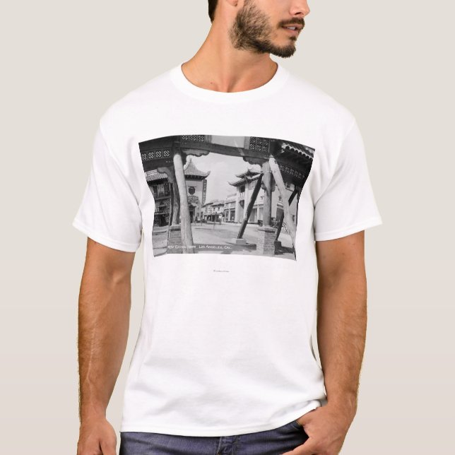 Los Angeles, neue Chinatown Straßen-Szene CAs T-Shirt (Vorderseite)