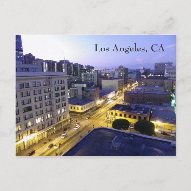 Los Angeles Night Postcard! Postkarte (Vorderseite)