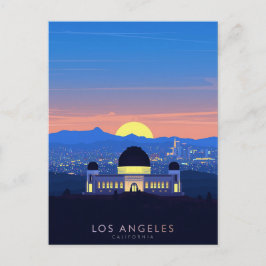Los Angeles Palm Tree Sunset Graphic Postkarte