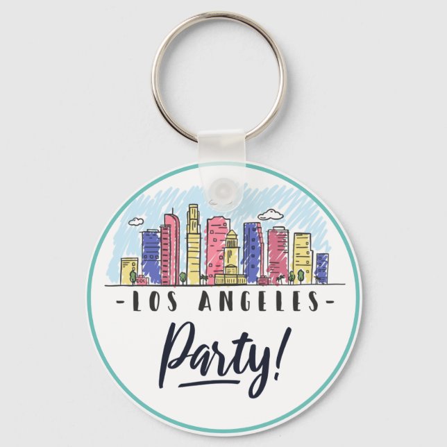 Los Angeles Party Schlüsselanhänger (Vorderseite)