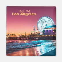 Los Angeles Pink & Blue Sunset Santa Monica Pier