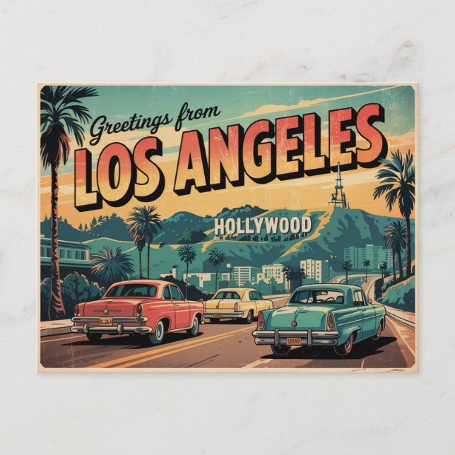 Los Angeles Postcard Postkarte (Vorderseite)