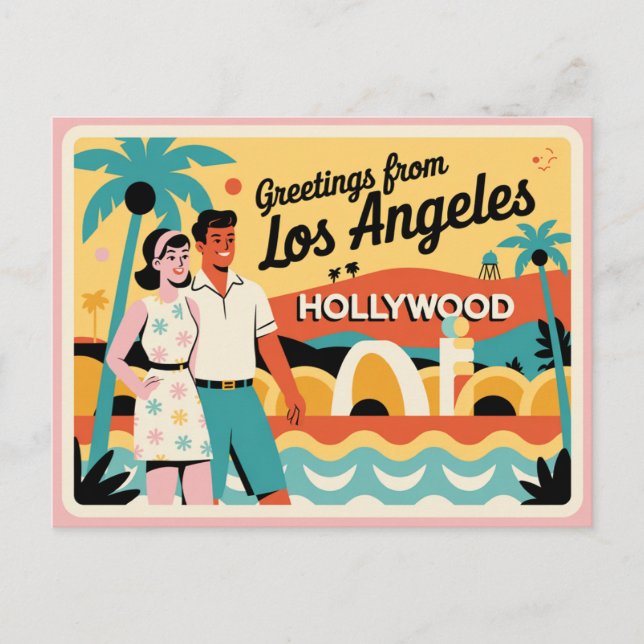 Los Angeles Postkarte (Vorderseite)