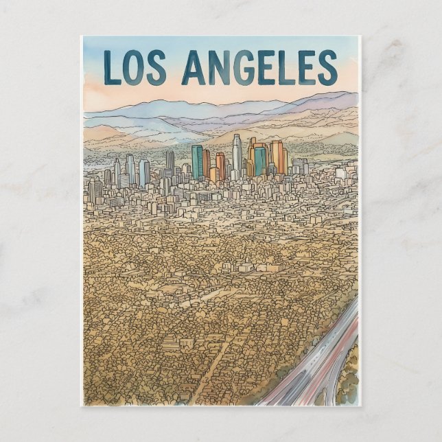 Los Angeles  Postkarte (Vorderseite)
