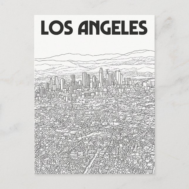 Los Angeles  Postkarte (Vorderseite)