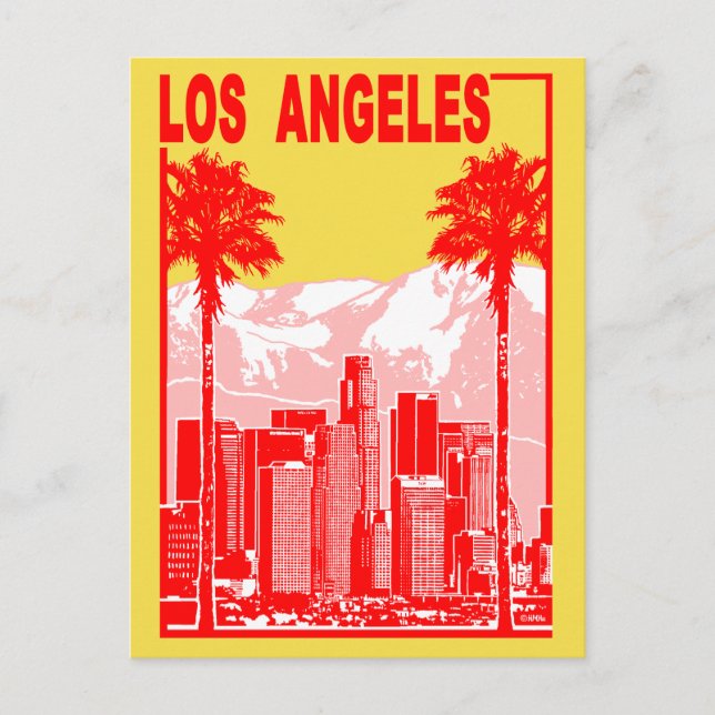 Los Angeles Postkarte (Vorderseite)