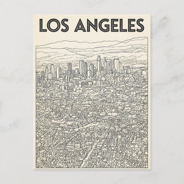 Los Angeles  Postkarte (Vorderseite)