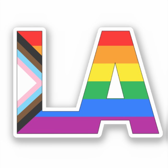 Los Angeles Pride LGBTQ Progress Pride Aufkleber (Vorderseite)