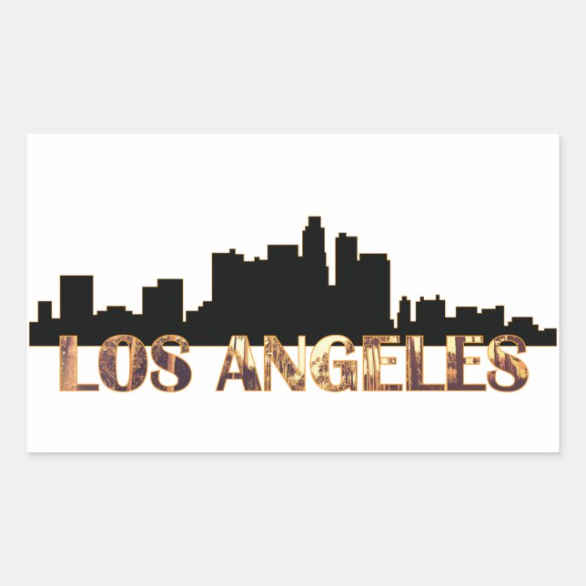 Los Angeles Rechteckiger Aufkleber (Vorderseite)