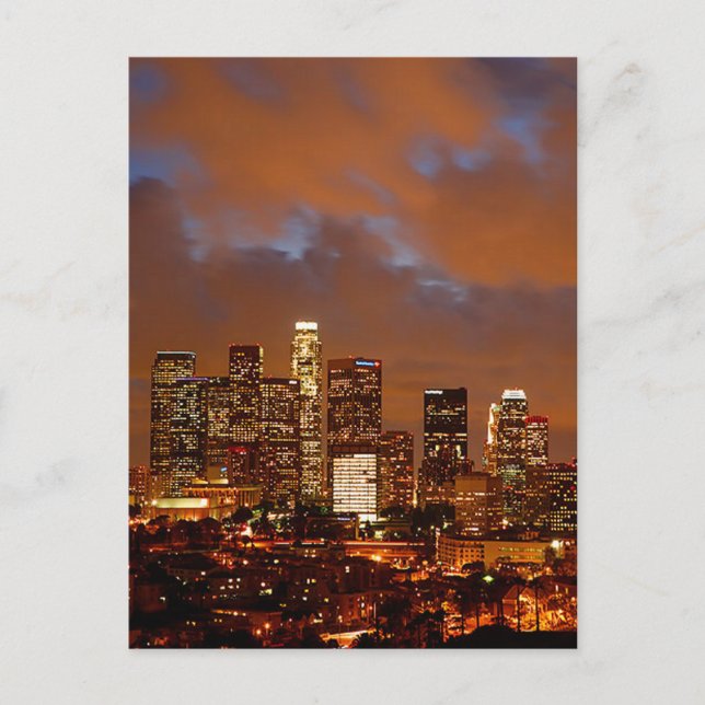 Los Angeles Red Skies Postkarte (Vorderseite)