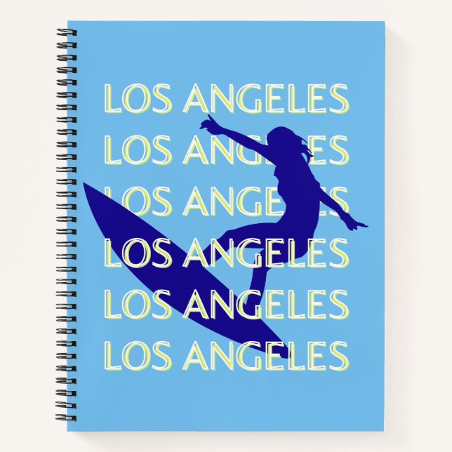 Los Angeles Reisen Kunst, Kalifornien, Reisen, Bla Notizbuch (Vorderseite)