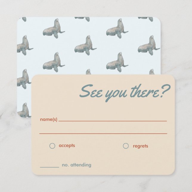 Los Angeles Response Wedding Cards RSVP Karte (Vorne/Hinten)